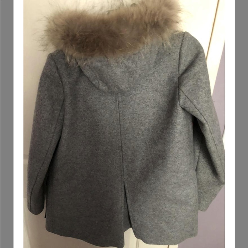 Beautiful winter pea coat with fur trim